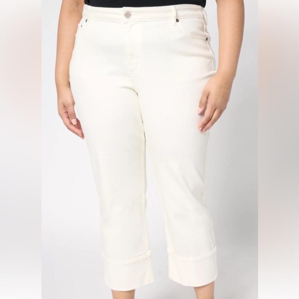 Martha Stewart Colored/Natural wide leg Ancle pants Sz:14 NWOT